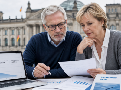 Rentenreform 2026 – Deutsches Rentenpaar plant Altersvorsorge vor dem Bundestag