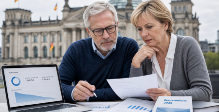 Rentenreform 2026 – Deutsches Rentenpaar plant Altersvorsorge vor dem Bundestag